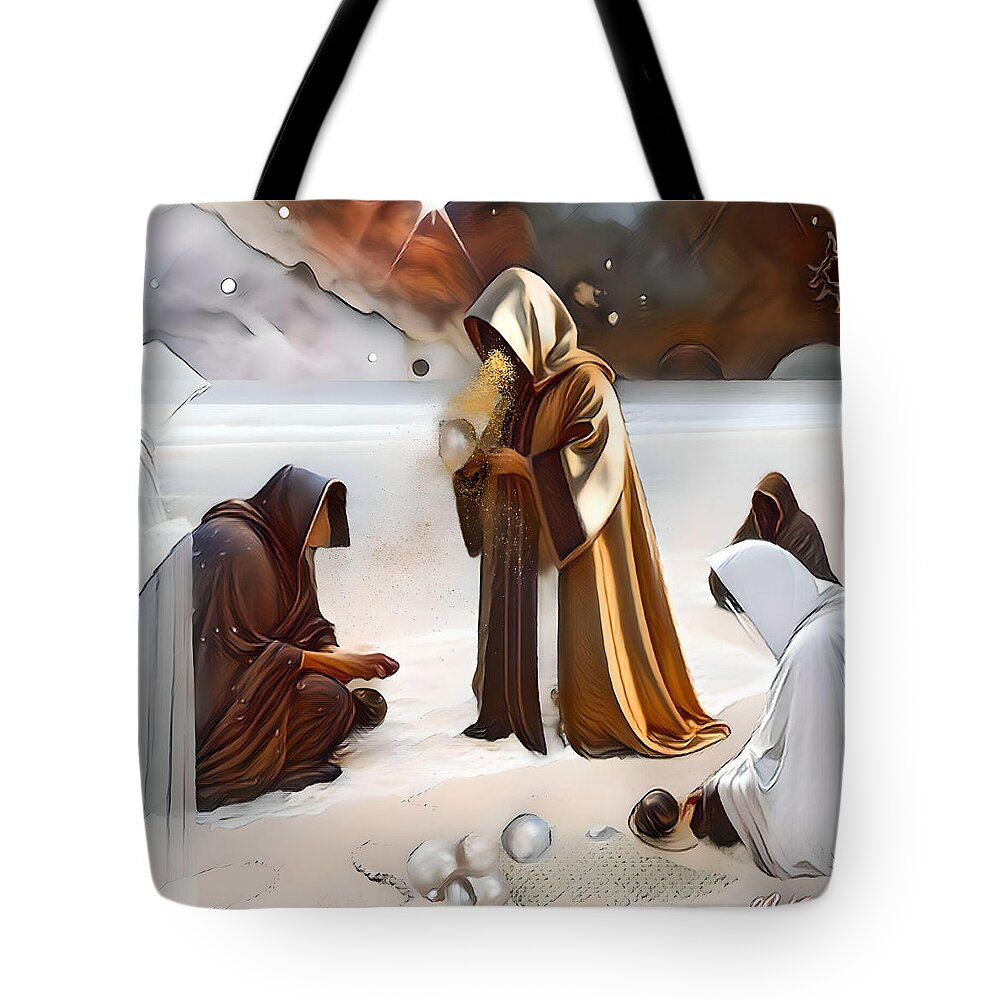  Tote Bag featuring the digital art Sutra by Christina Knight