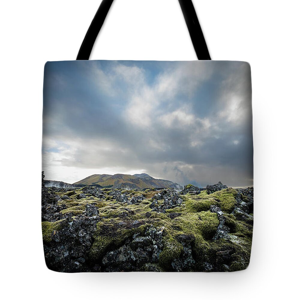 Blue Tote Bag featuring the photograph Svartsengi 1, Iceland by Nigel R Bell