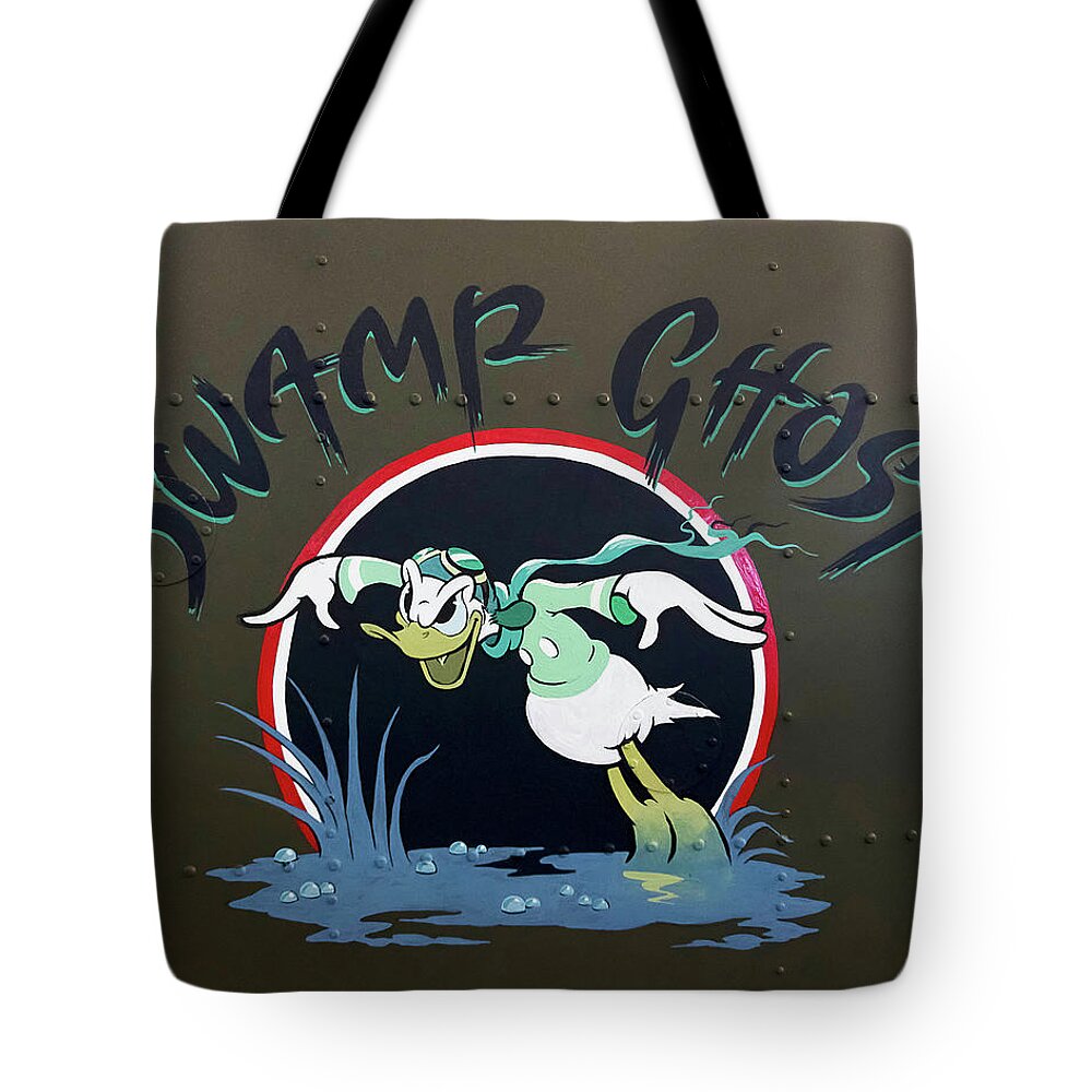 Pearl Harbor Tote Bag featuring the photograph Swamp Ghost Nose Art by American Landscapes