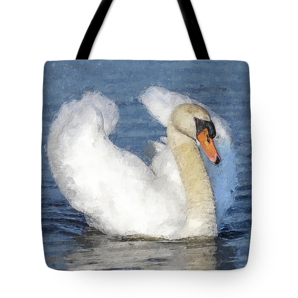 Paint Tote Bag featuring the photograph Swan paint by MPhotographer