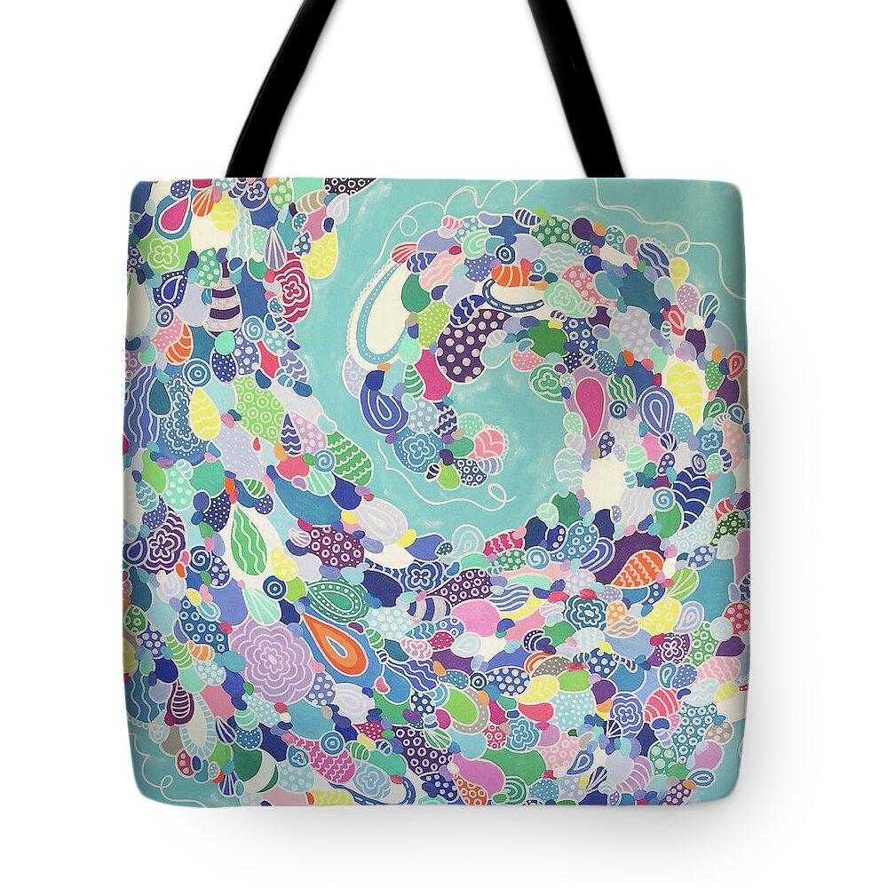 Pattern Art Tote Bag featuring the painting Sweeping Medley by Beth Ann Scott