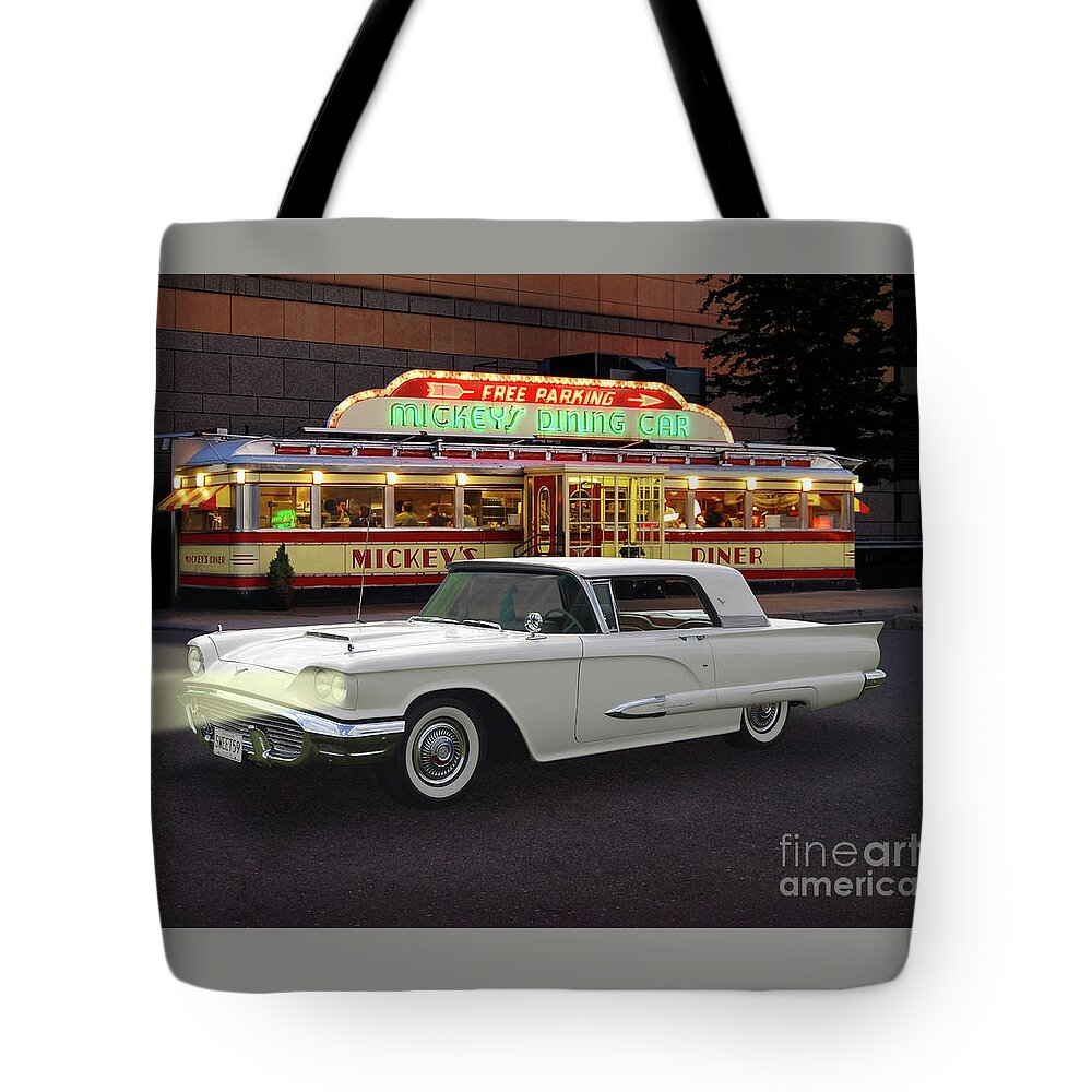 Sweet 59 Tote Bag featuring the photograph Sweet 59 At Mickey's Diner by Ron Long