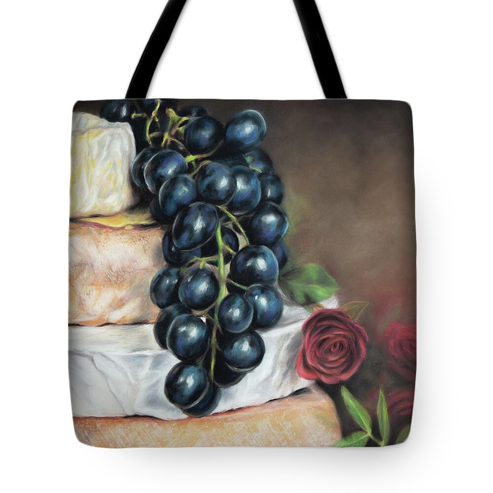 Grapes Tote Bag featuring the pastel Sweet and Savoury by Kirsty Rebecca