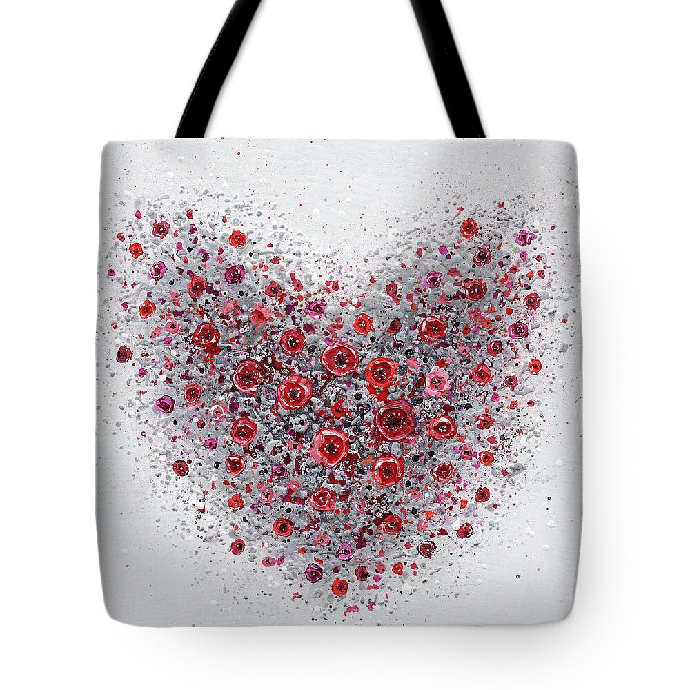 Heart Tote Bag featuring the painting Sweet Hearted by Amanda Dagg