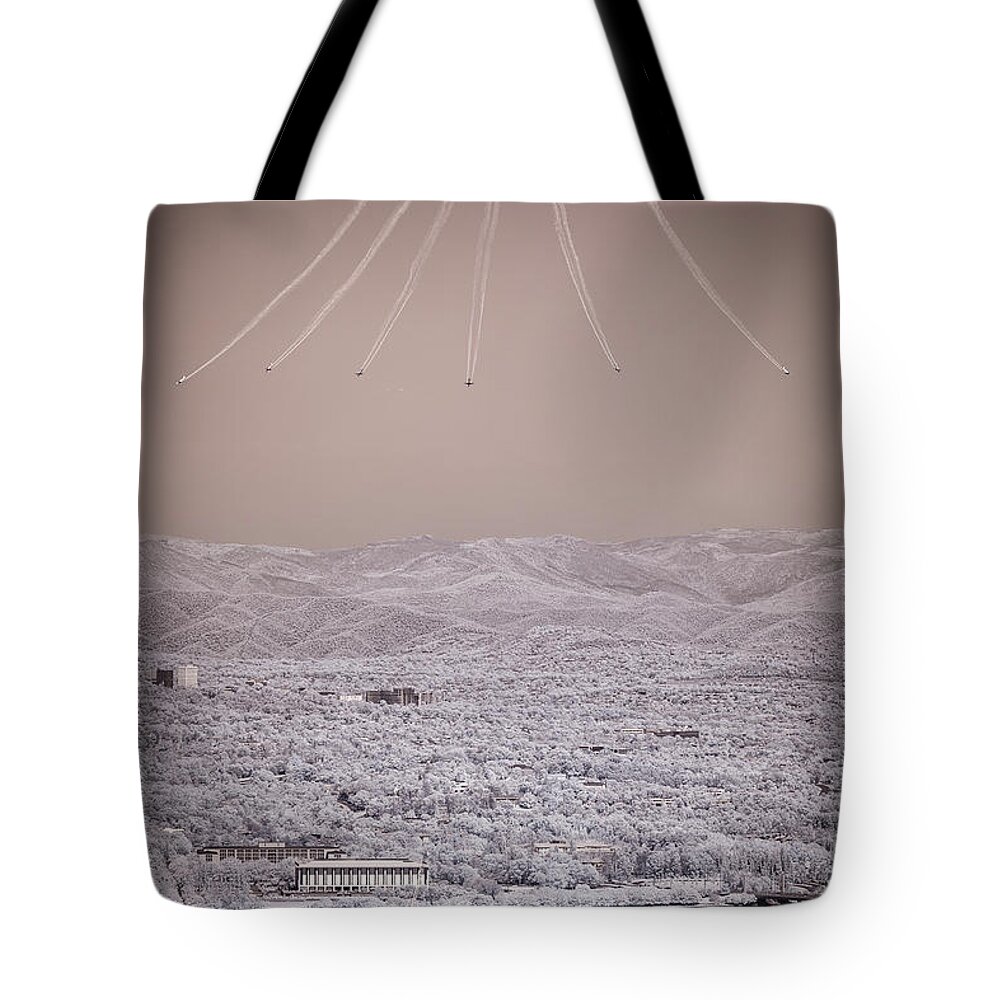 Australian Air Force Tote Bag featuring the photograph Sweet Invasion by Ari Rex