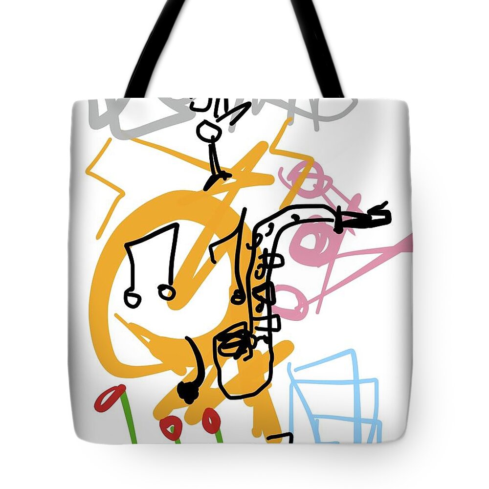  Tote Bag featuring the painting Sweet Music by Oriel Ceballos