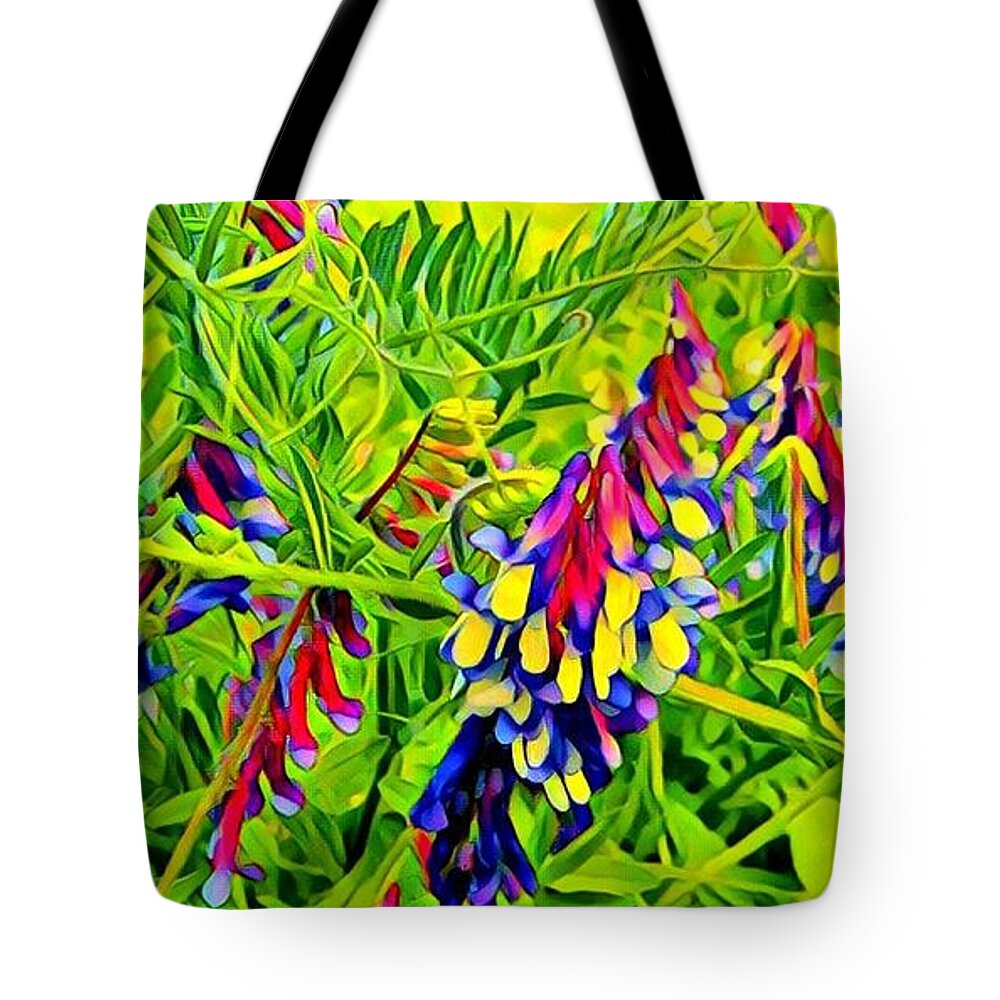 Sweet Pea Tote Bag featuring the painting Sweet Pea by Marilyn Smith
