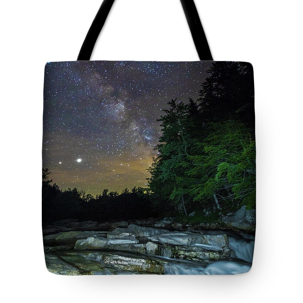 Swift Tote Bag featuring the photograph Swift River Milky Way by White Mountain Images