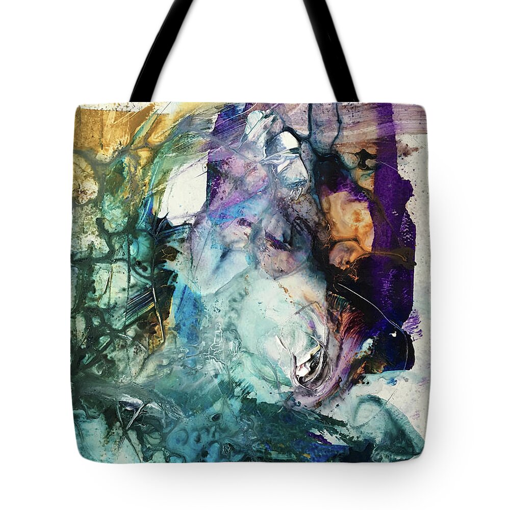 Abstract Art Tote Bag featuring the painting Synaptic Betrayal by Rodney Frederickson