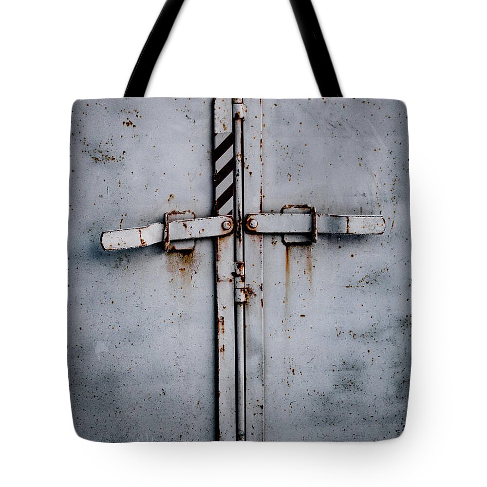 Horse Trailer Tote Bag featuring the photograph T Gate by Troy Stapek