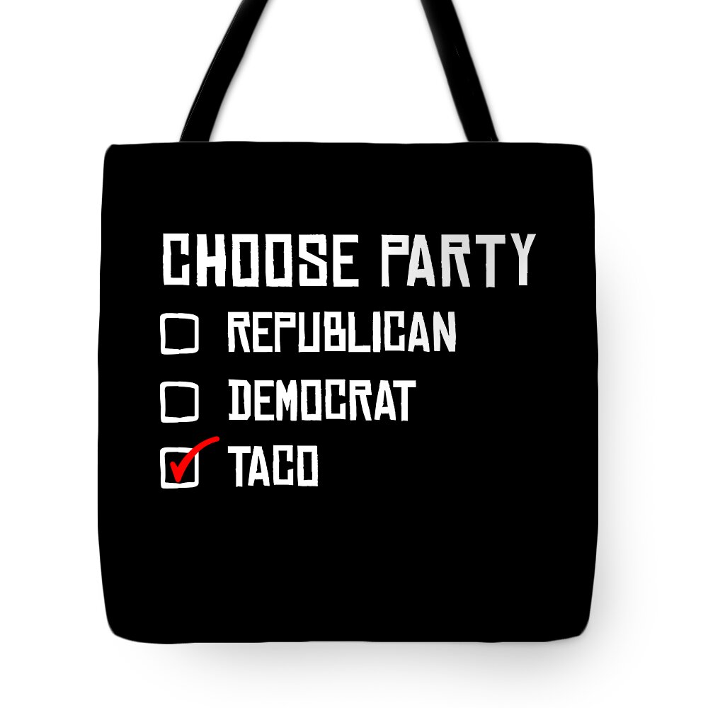 Funny Tote Bag featuring the digital art Taco Party by Flippin Sweet Gear