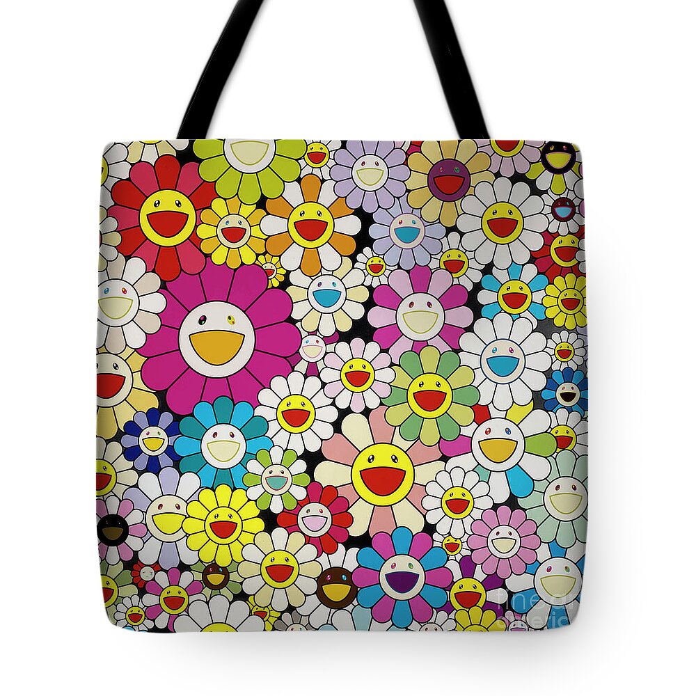 Takashi Murakami Flowers Happy Smile Flower posters Tote Bag by Happy Smile  Flower - Fine Art America
