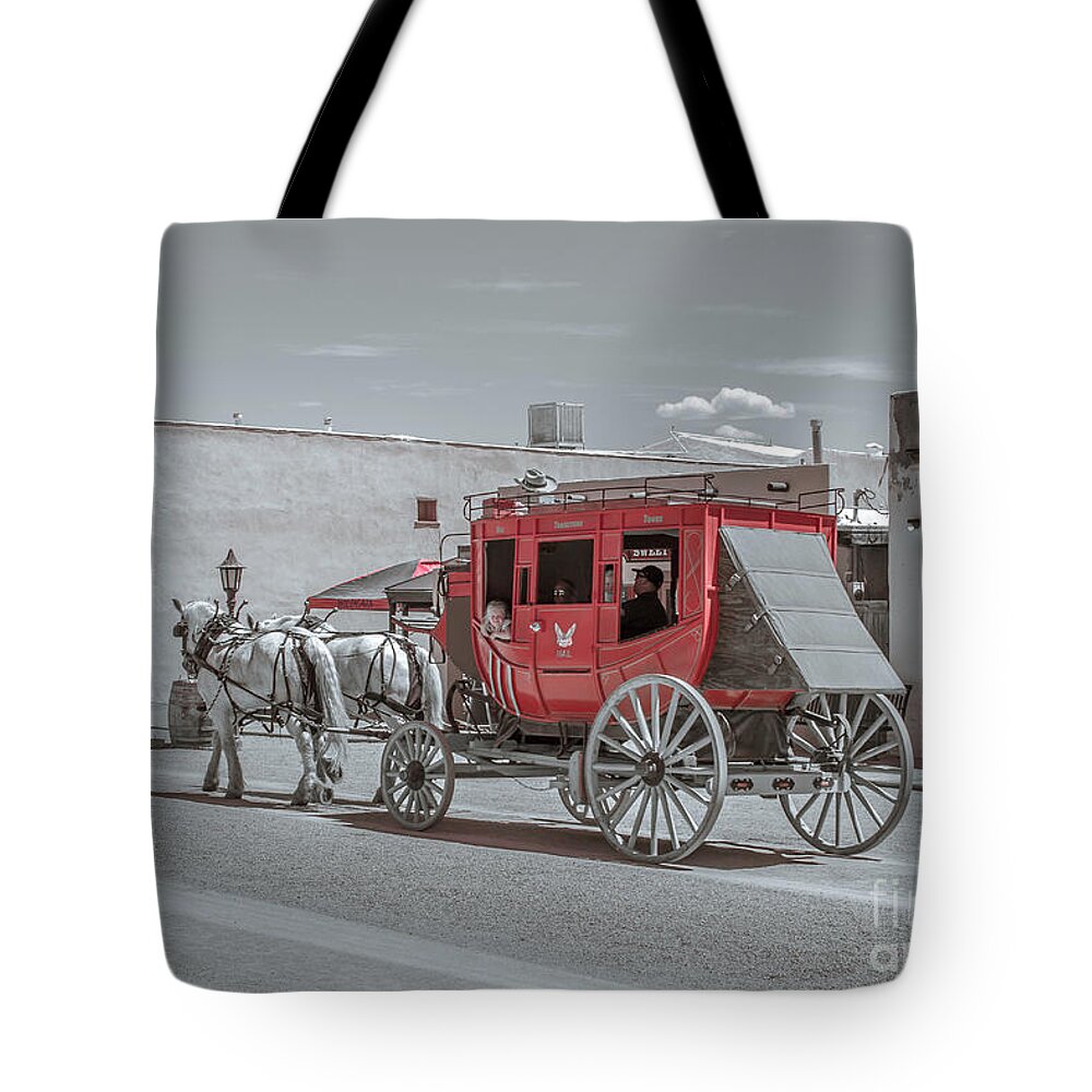 Tombstone Tote Bag featuring the photograph Taking a ride by Darrell Foster