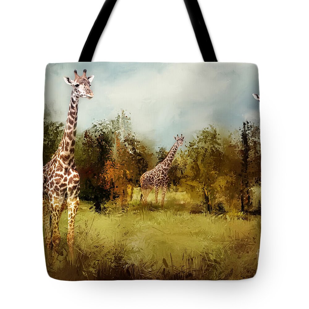African Tote Bag featuring the mixed media Tall by Ed Taylor