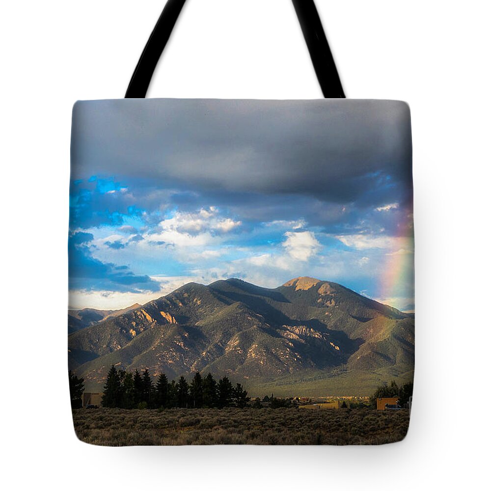 Rainbow Tote Bag featuring the photograph Taos Magic 2 by Elijah Rael