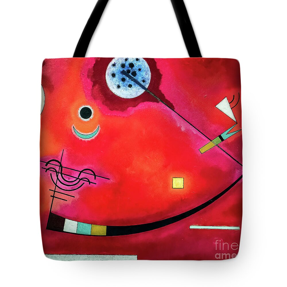 Albertina Tote Bag featuring the painting Taut at an Angle by Wassily Kandinsky 1930 by Wassily Kandinsky