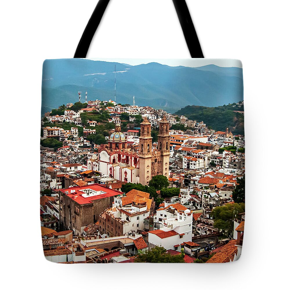 Taxco Tote Bag featuring the photograph Taxco From Above by William Scott Koenig