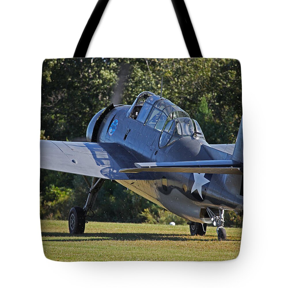 Grumman Tote Bag featuring the photograph TBM Avenger by Custom Aviation Art