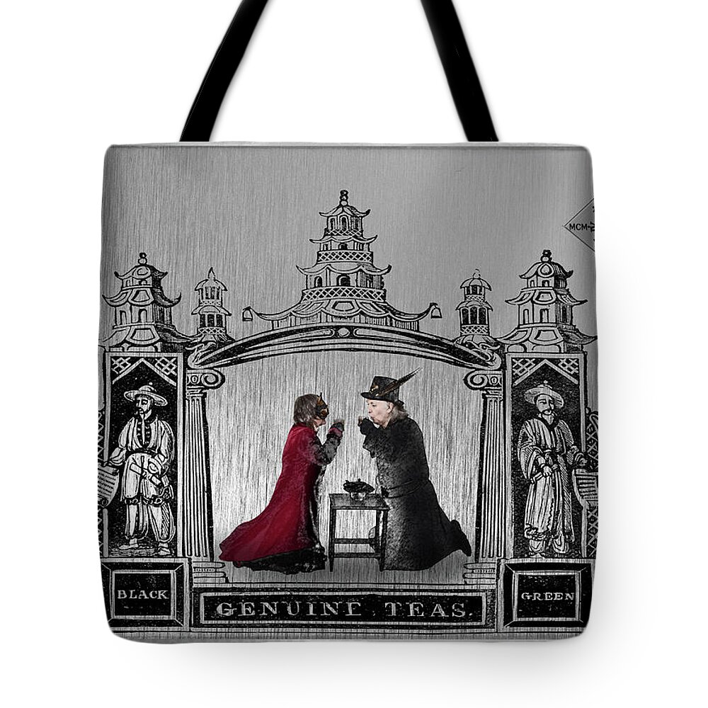 China Tote Bag featuring the photograph Tea for Two by Jean Gill