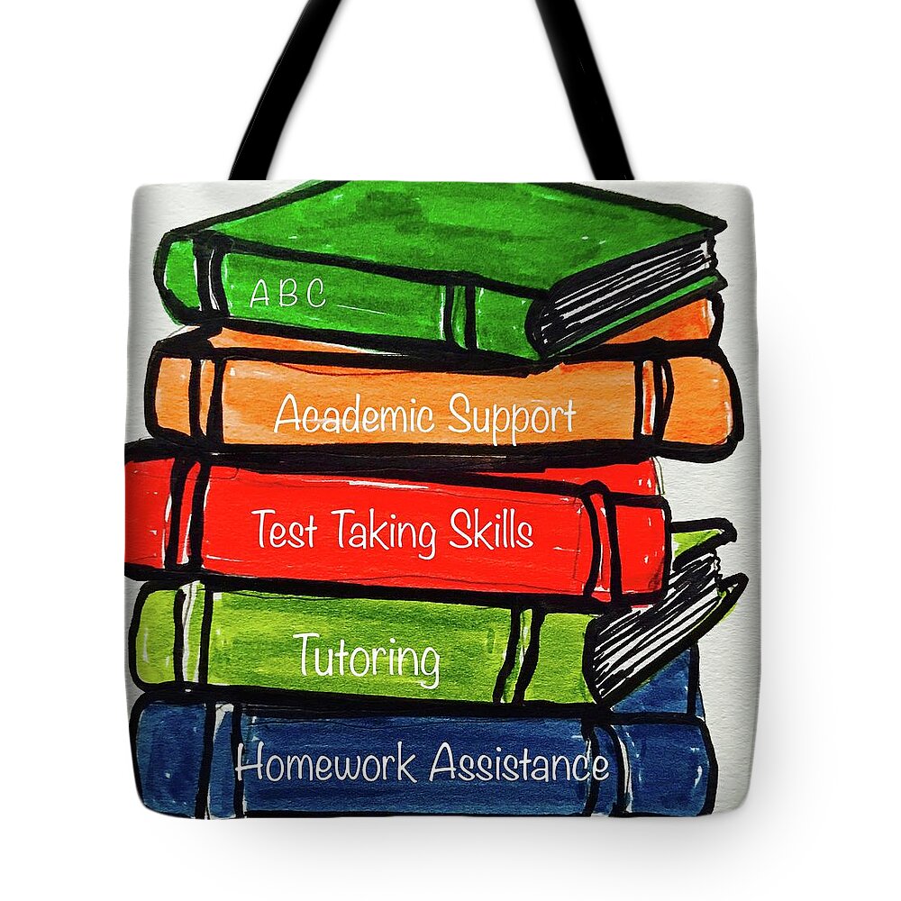  Tote Bag featuring the painting Teach by Angie ONeal
