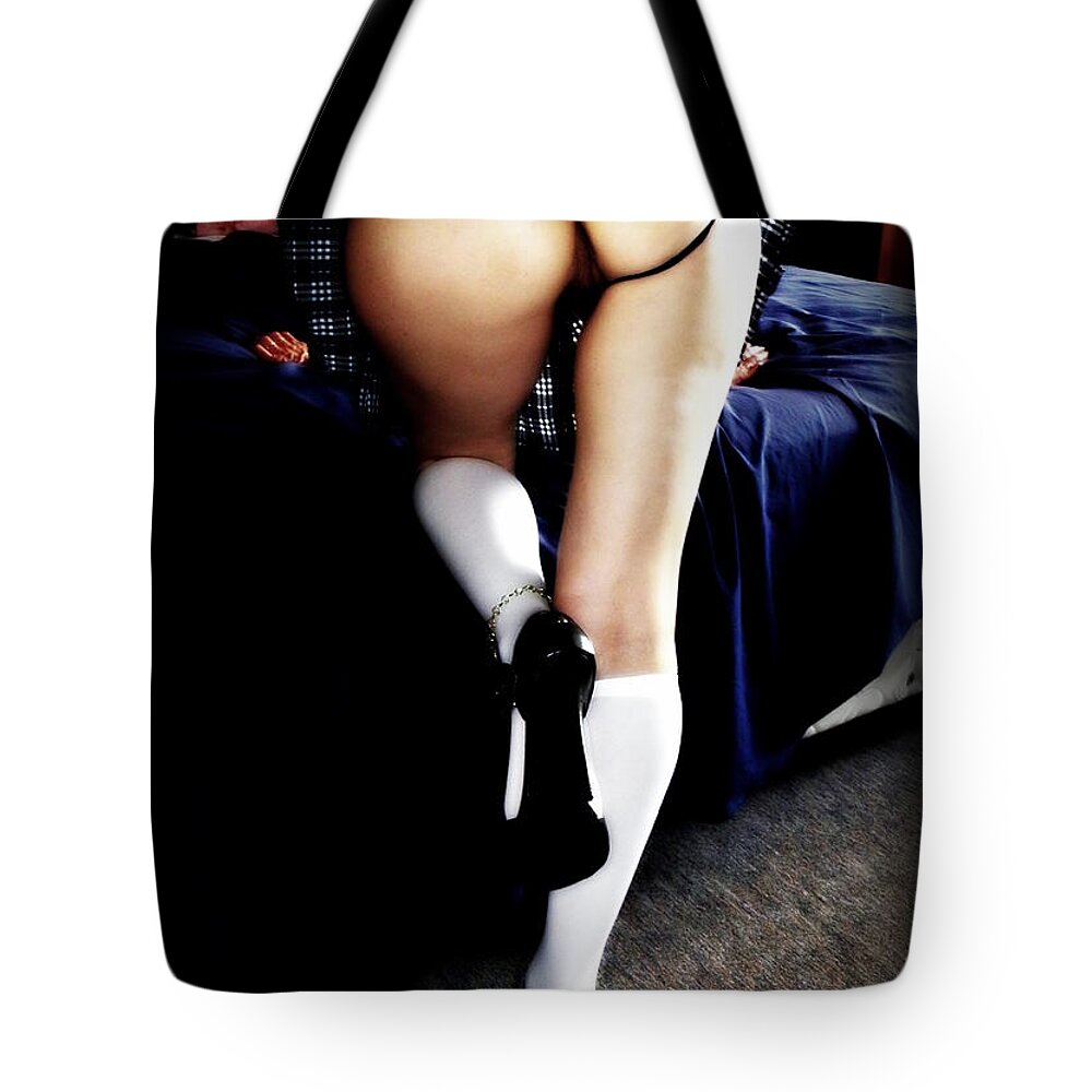 Schoolgirl Tote Bag featuring the photograph Teacher's Pet by Guy Pettingell