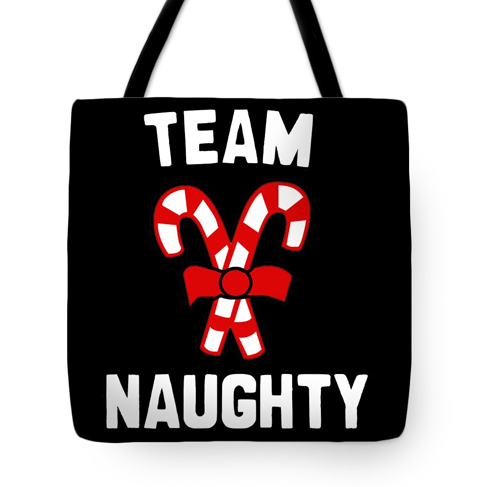 Christmas 2023 Tote Bag featuring the digital art Team Naughty by Flippin Sweet Gear