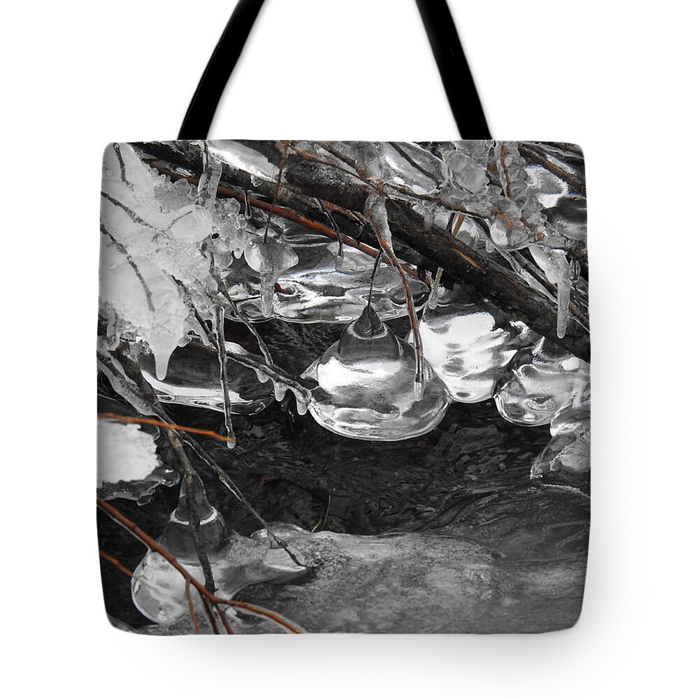  Tote Bag featuring the photograph Teardrop ice by Nicola Finch
