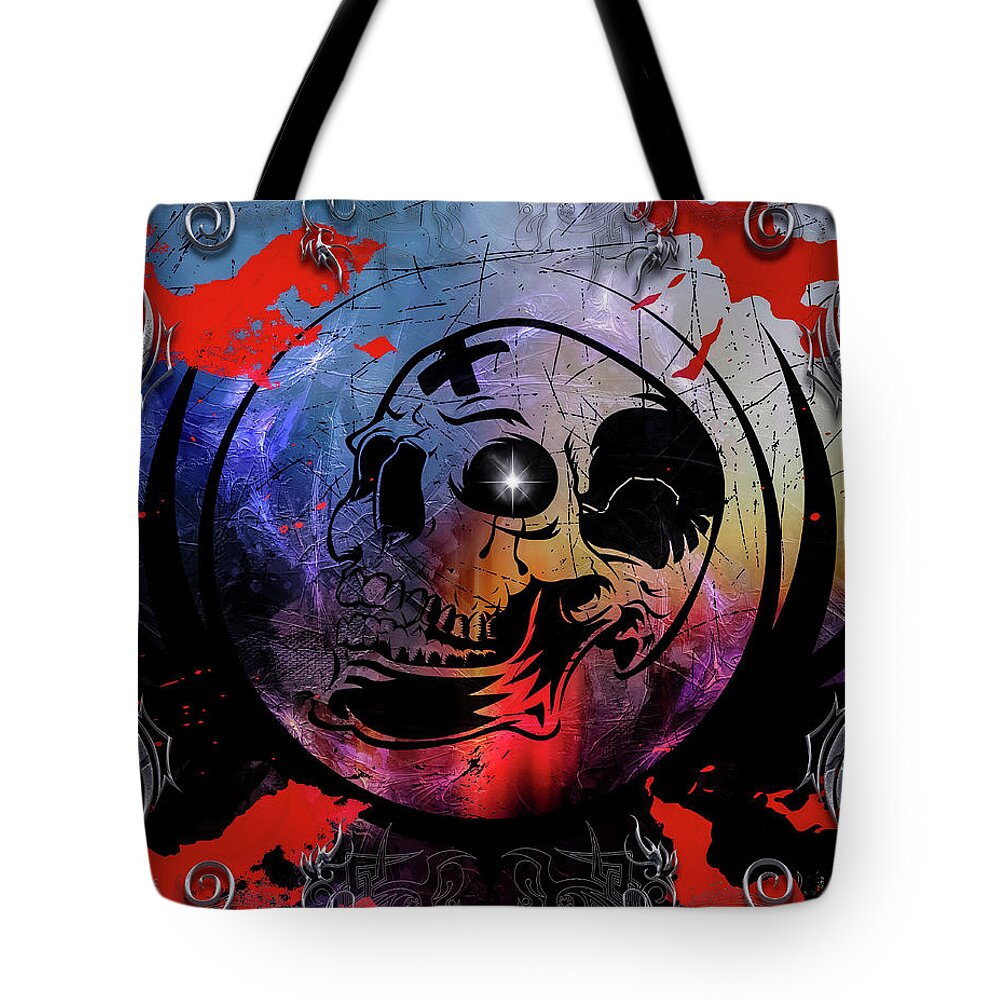 Tears Tote Bag featuring the digital art Tears Of A Clown by Michael Damiani