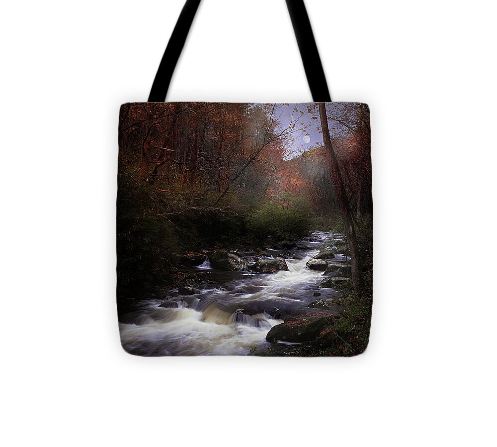 Moon Tote Bag featuring the photograph Tellico LaLuna by Rick Lipscomb