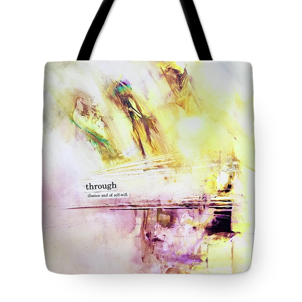 Abstract Art Tote Bag featuring the painting Temple Mirage by Rodney Frederickson
