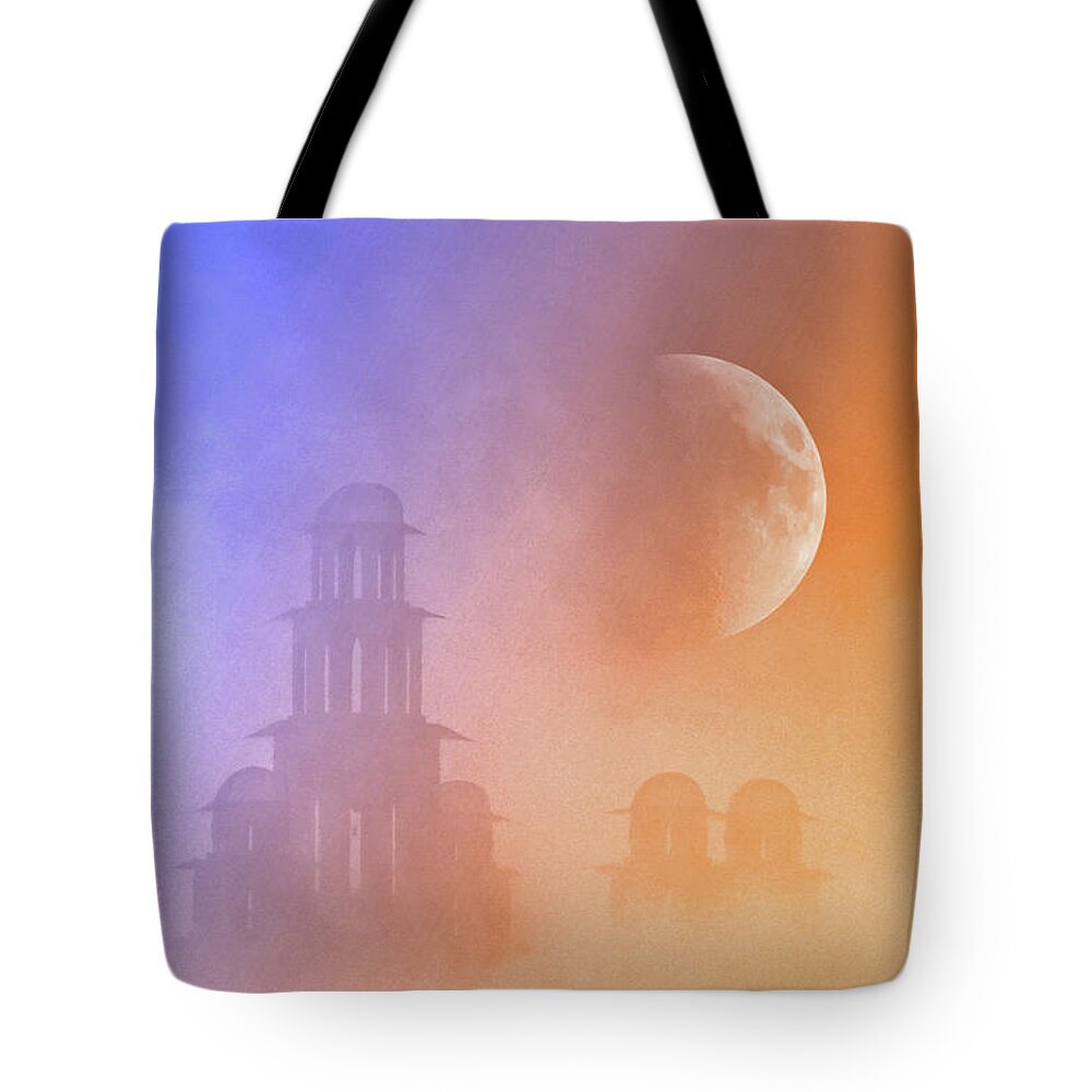 Temple Tote Bag featuring the photograph Temple of Transition by Carl Moore