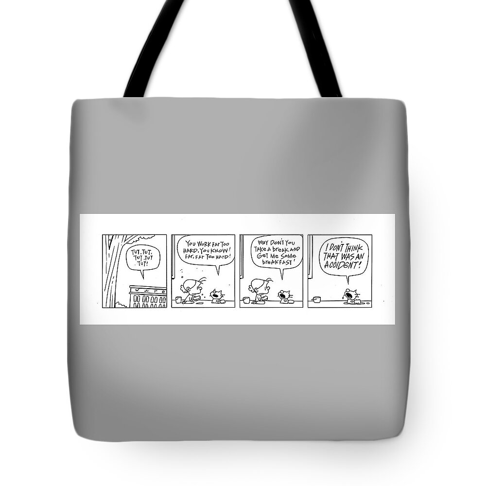  Animal Tote Bag featuring the drawing Ten Cats Original Art daily strip sample a by Graham Harrop