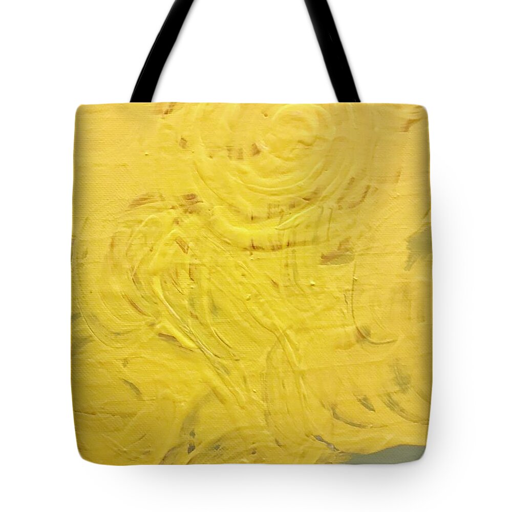 Printemps Tote Bag featuring the painting Tendresse Printaniere by Medge Jaspan