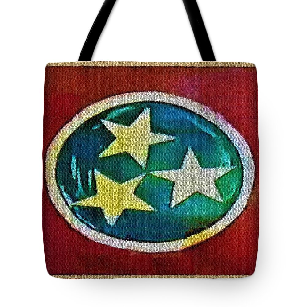 Star Tote Bag featuring the photograph Tennessee State Flag by Rob Hans