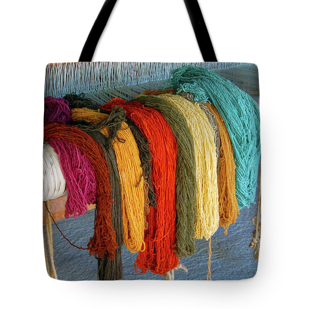 Teotitlan Tote Bag featuring the photograph Teotitlan Color by William Scott Koenig