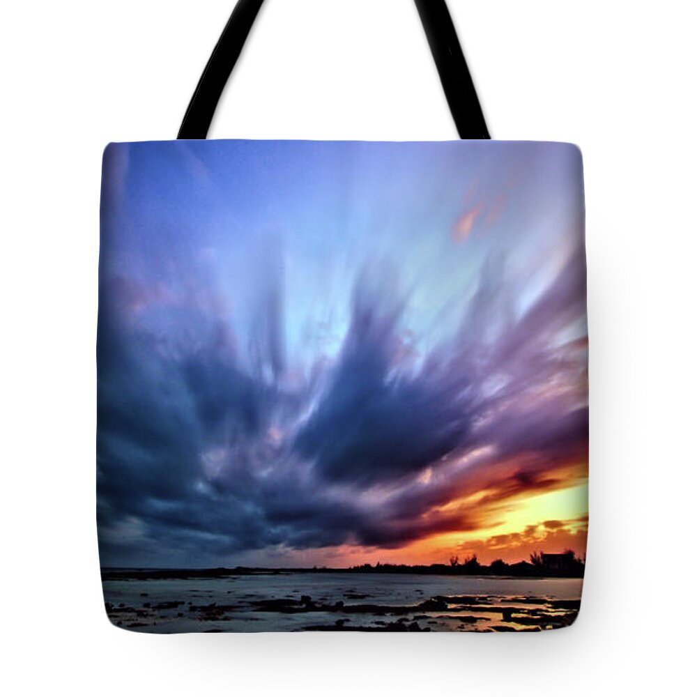 Sunset Tote Bag featuring the photograph Wind Spirits by Montez Kerr