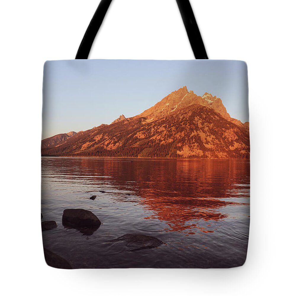 Mountain Tote Bag featuring the photograph Teton Glow by Go and Flow Photos