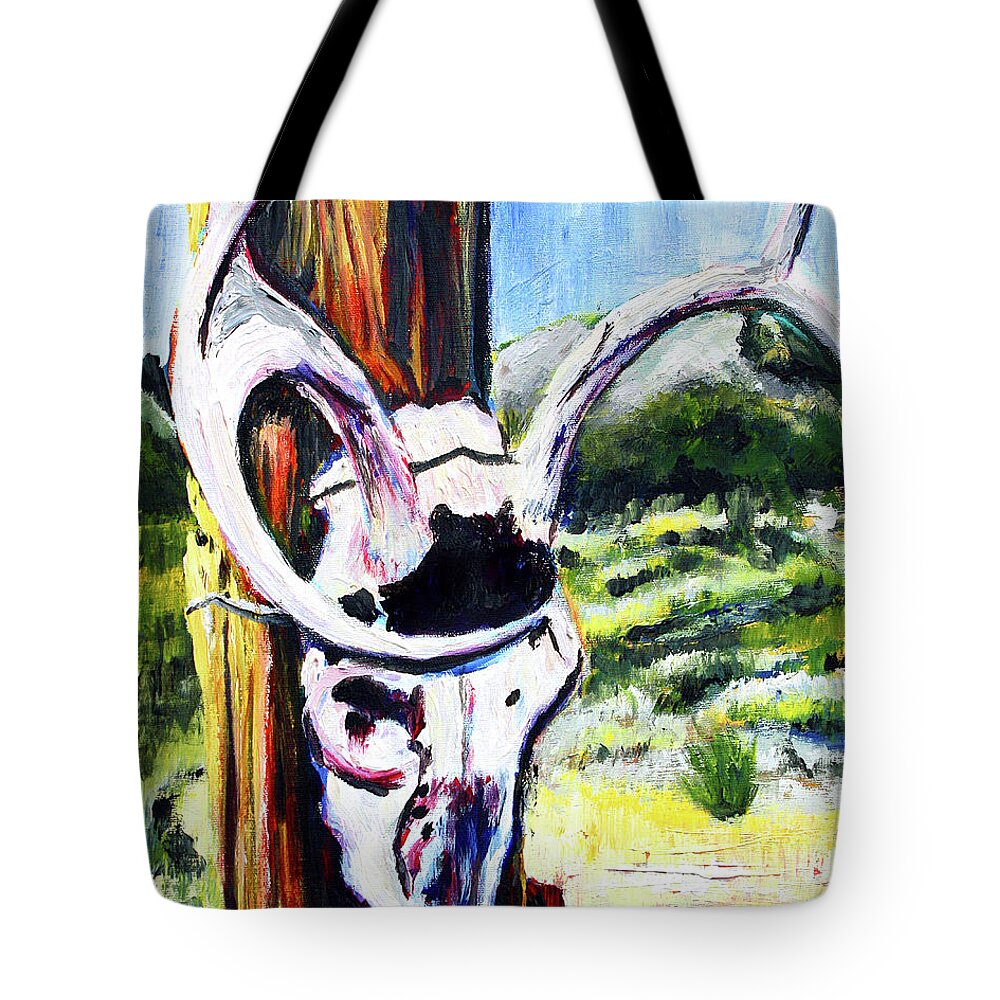 Texas Tote Bag featuring the painting Texas Road Decoration by Frank Botello