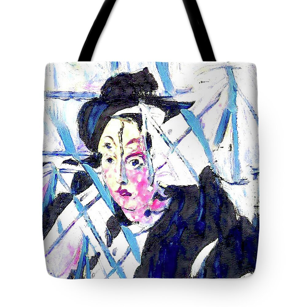Rembrant #matisse # Monet # Picasso # Gauguin #manet # Brown Tote Bag featuring the painting That was then This is now IX by Kasey Jones