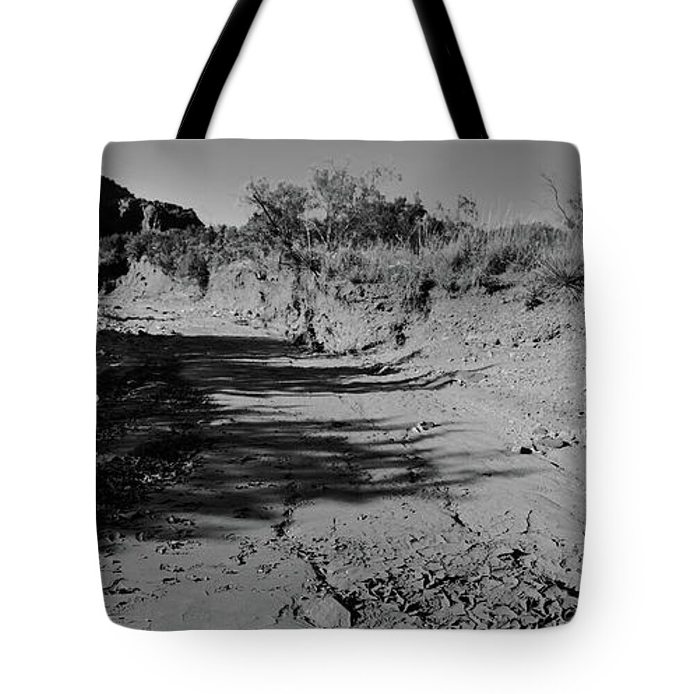 Richard Porter Tote Bag featuring the photograph The Absence of Water - Caprock Canyons State Park, Texas by Richard Porter