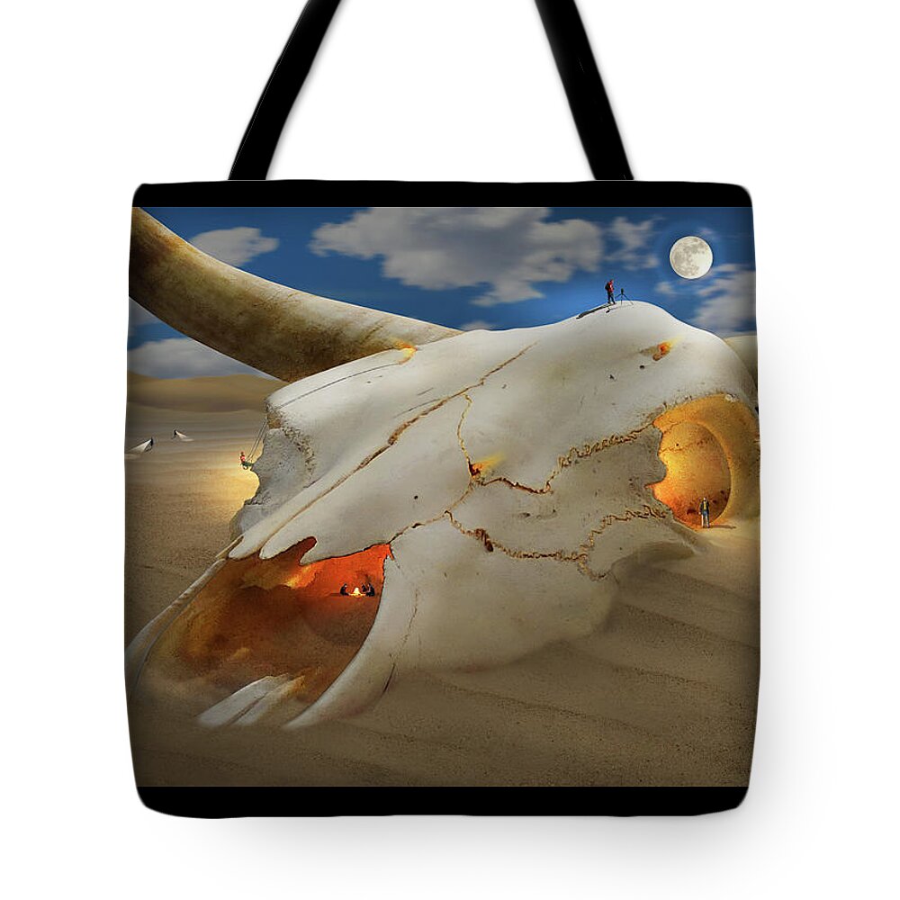 Surrealism Tote Bag featuring the photograph The Adventurers S E by Mike McGlothlen