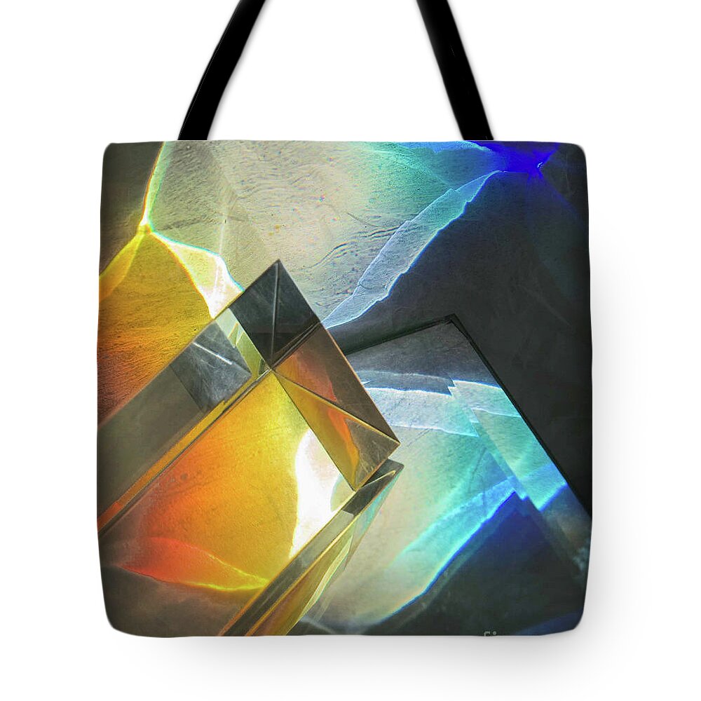 Abstracts Tote Bag featuring the photograph The Angles of the Rainbow by Marilyn Cornwell