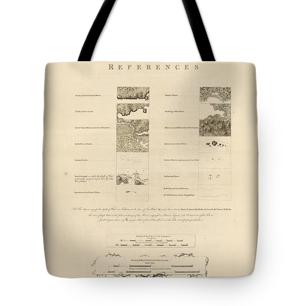 Map Tote Bag featuring the painting The Atlantic Neptune, published for the use of the Royal Navy of Great Britain, LOC 75332518-5 by MotionAge Designs