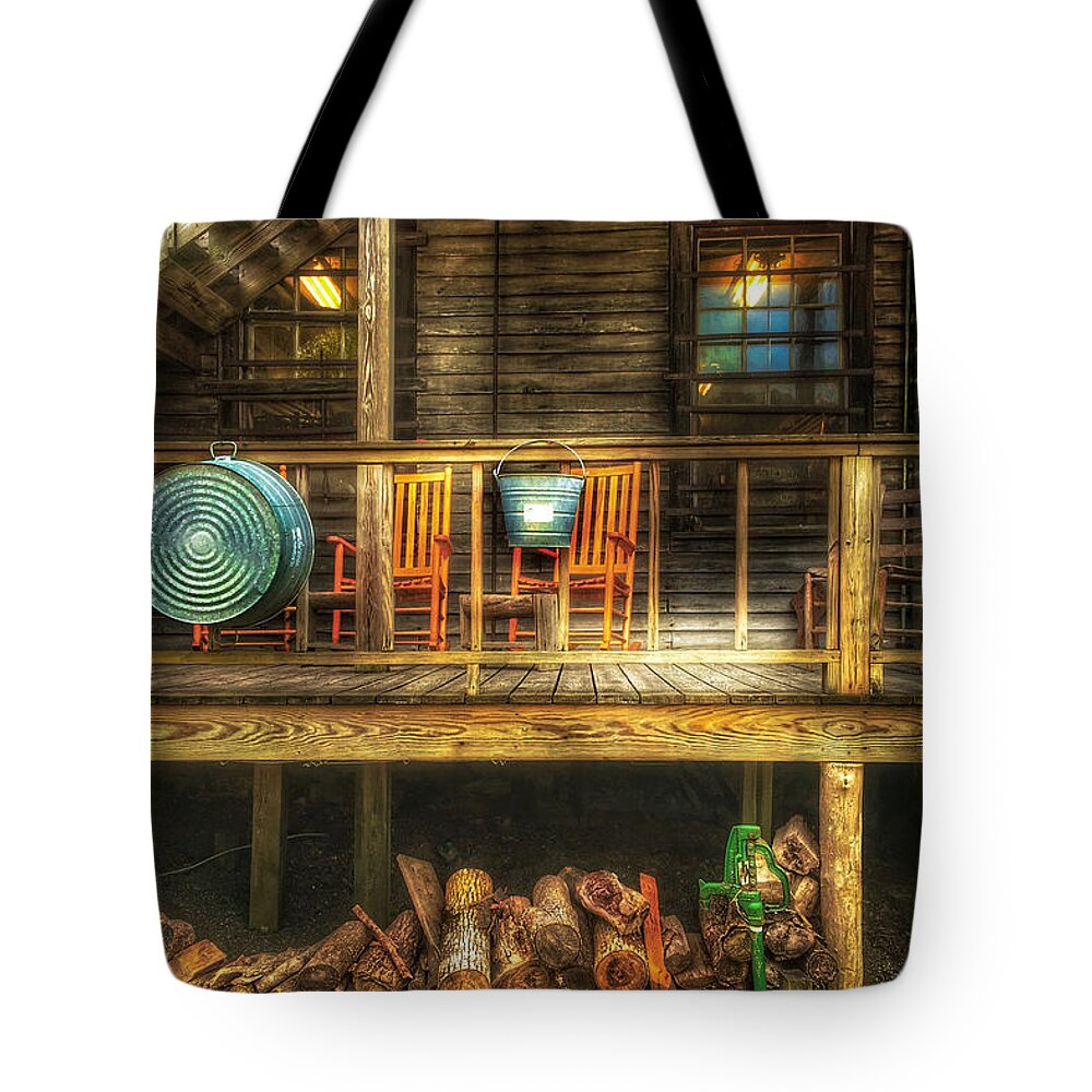 Photo Tote Bag featuring the photograph The Back Porch by Anthony M Davis