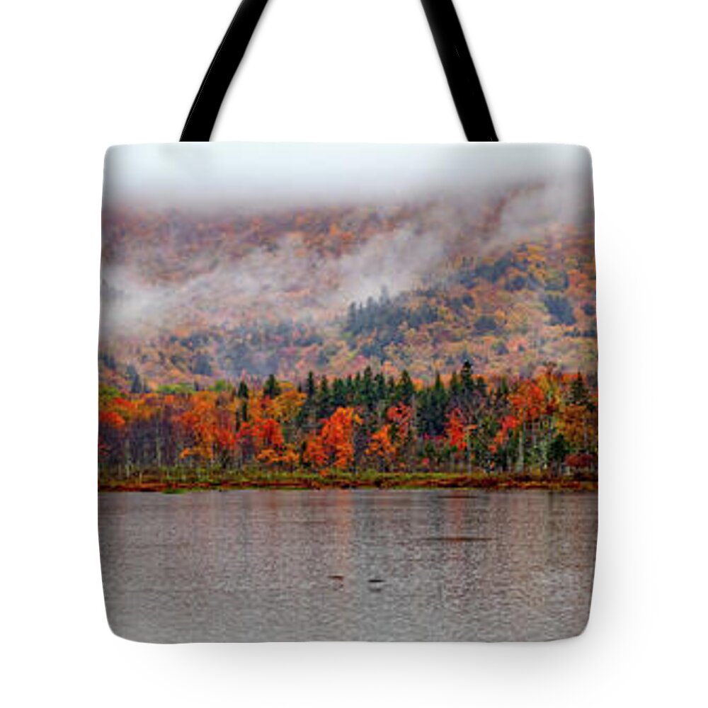 Fog Tote Bag featuring the photograph The Basin in Fog by Jeff Folger