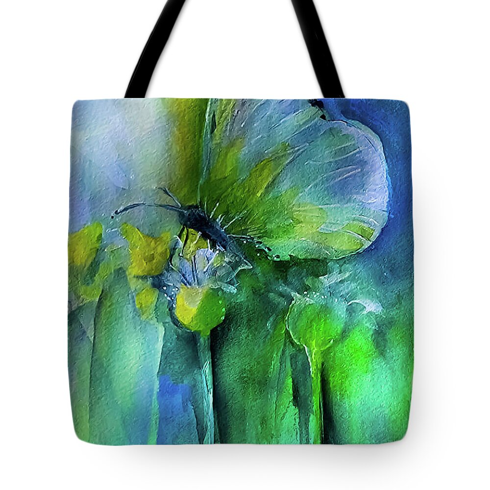 Butterfly Tote Bag featuring the painting The Beautiful Life Of A Bug by Lisa Kaiser