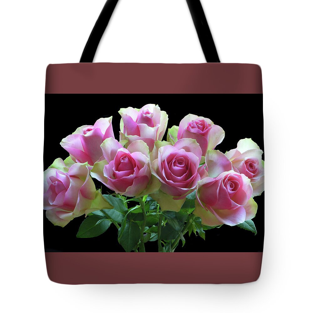 Belle Roses Tote Bag featuring the photograph The Belle Bunch by Terence Davis