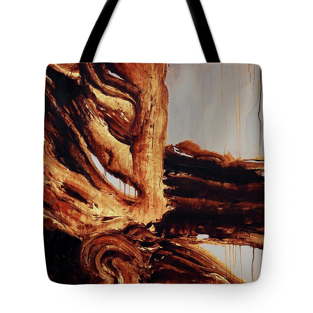 Roots Tote Bag featuring the painting The Bidirectional Doorway by Sv Bell