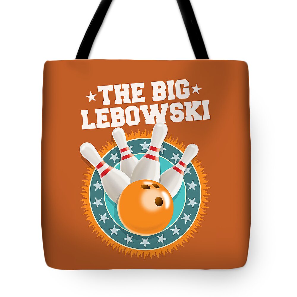 Movie Poster Tote Bag featuring the digital art The Big Lebowski - Alternative Movie Poster by Movie Poster Boy