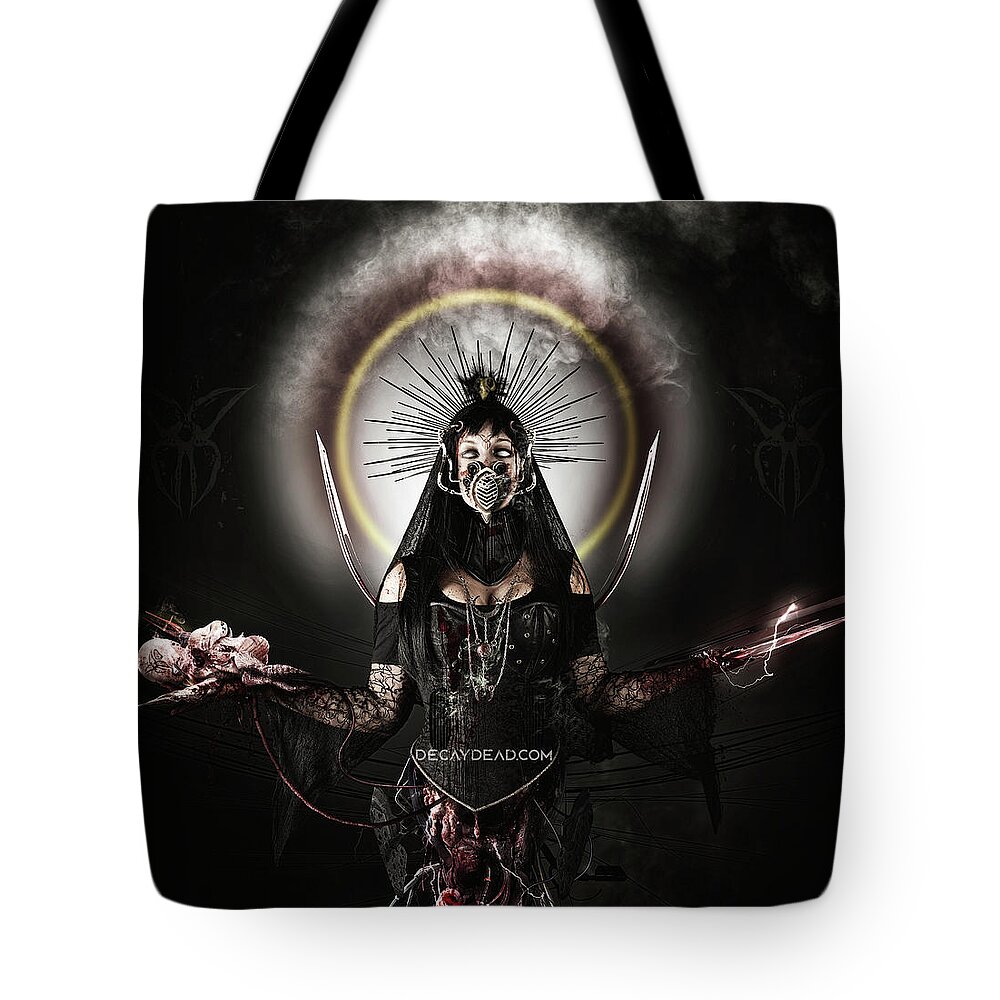 Argus Dorian Tote Bag featuring the digital art The Blind Mother by Argus Dorian